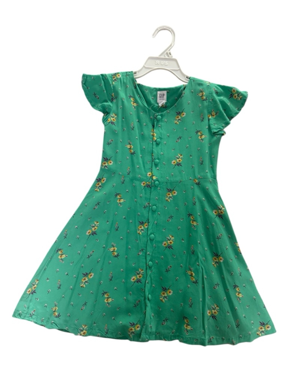 Easter 🐣 GAP Kids Green Floral Kids Dress size 4/5 MAKE OFFER